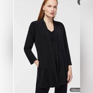 Travelers by Chico, black swing jacket. Wrinkle free and perfect for travel.